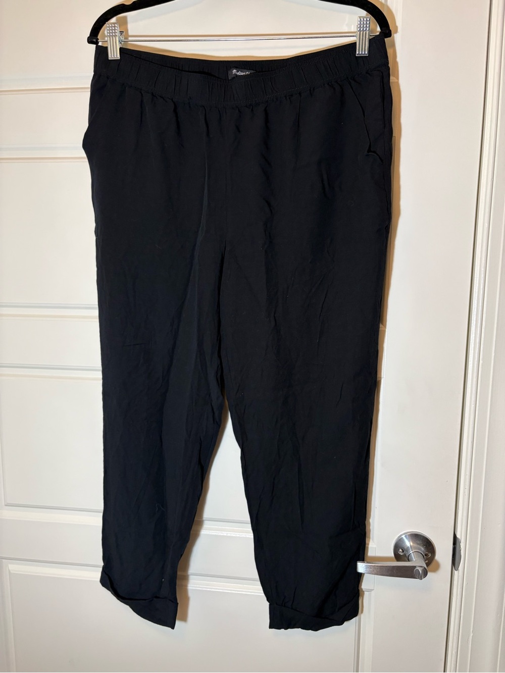 Madewell Black Pull-On Pants with Elastic Waist